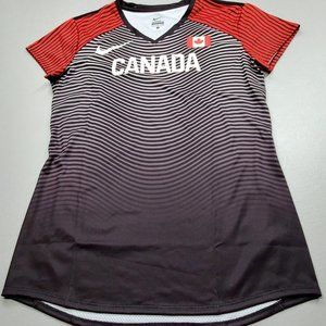 Nike Pro Elite Canada Olympic team issued track shirt, Large women 801403